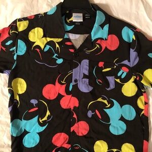 New !! Mickey Mouse colorful Hawaiian style shirt
